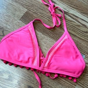 Bright pink swim top